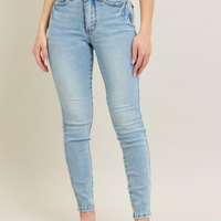 Mid-Rise Tummy Control Skinny – Vintage Wash