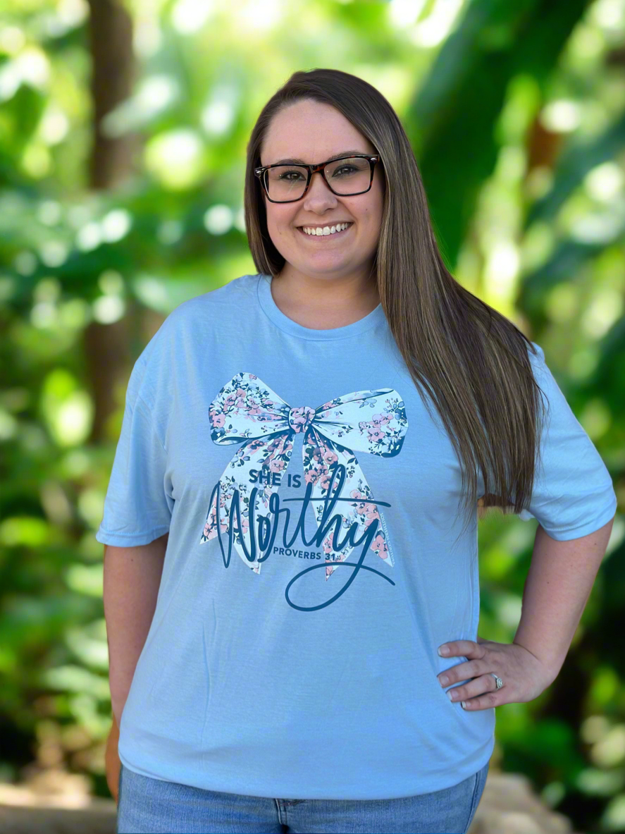 She Is Worthy Tee (Front Pattern)