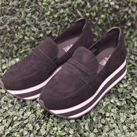 Sheesh - Black Faux Suede