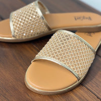 Just Meshin With Ya Sandal - Gold