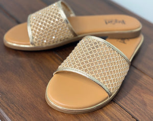 Just Meshin With Ya Sandal - Gold