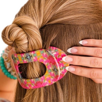 Flat Round Clip - Fuchsia Dream