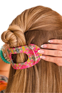 Flat Round Clip - Fuchsia Dream