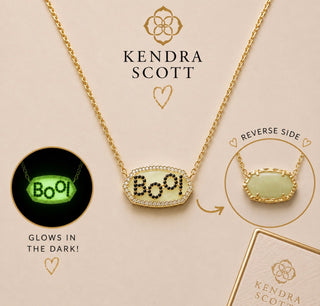 Elisa Boo Pendant Necklace White Glow in the Dark