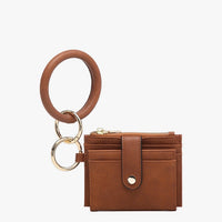 Sammie Mini Snap Wallet with Ring - Brown