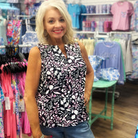 Sleeveless Key Hole Top - SBBW