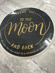 Love You To Moon And Back - Soap in a Sponge