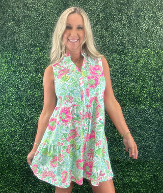 Laison Dress - Pink Citrus Bloom