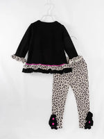 Leopard Pumpkin Ruffle Toddler Outfit
