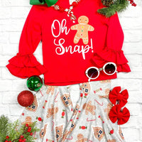 Oh Snap Gingerbread Girls Bell Bottom Set