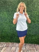 White Short Sleeve Polo
