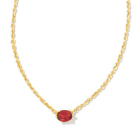 Cailin Necklace Gold in Burgundy Crystal