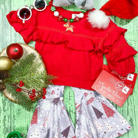 Festive Forest Bell Bottom Pants Set