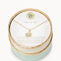 Sea La Vie Sea Turtle Necklace Gold