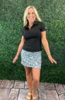 Black Short Sleeve Polo
