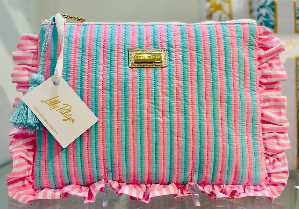 Ruffle Pouch - Stripe