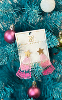 Pink Tree Merry & Bright Earrings
