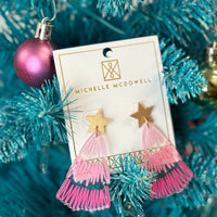 Pink Tree Merry & Bright Earrings