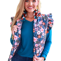Floral Puffer Vest