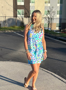 Olivia Halter Dress - Seabreeze