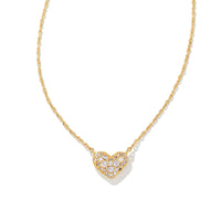 Ari Pave Heart Crystal Necklace in Gold