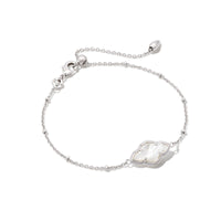 9608855609 Abbie Silver Satellite Chain Bracelet in Mother of Pearl