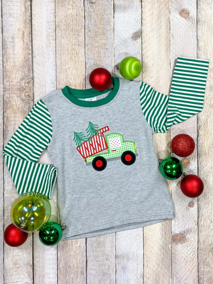 Festive Tree Hauler Boys Top