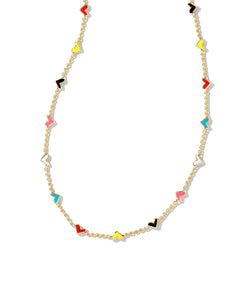 Haven Gold Heart Strand Necklace in Multi Mix