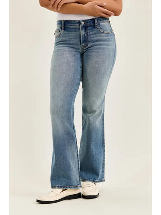 Low-Rise Daisy Bootcut - Genie Blue