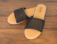 Just Meshin With Ya Sandal - Black
