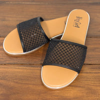 Just Meshin With Ya Sandal - Black