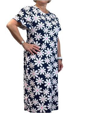 SPX4580 Midi Ruffle Short Sleeve Dress - DSYN