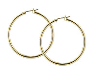 G3227-G000 Small, G3228-G000 Large - Gold Hoop Earrings
