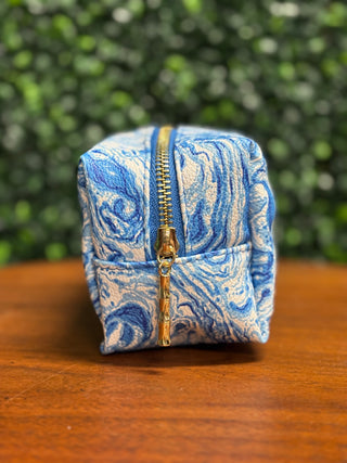 Blue Swirl Cosmetic Pouch