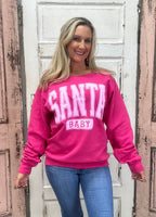 Santa Baby Off-Shoulder Sweatshirt

