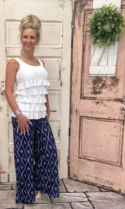 Palazzo Pant - Navy DiamoGlow