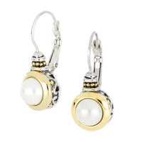 F5126-AB00 Pérola Collection - White Seashell Pearl French Wire Earrings