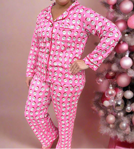 Holiday Button Down PJ Set - Santa