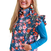 Floral Puffer Vest