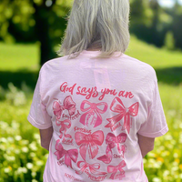 God Says You Are Bows Tee