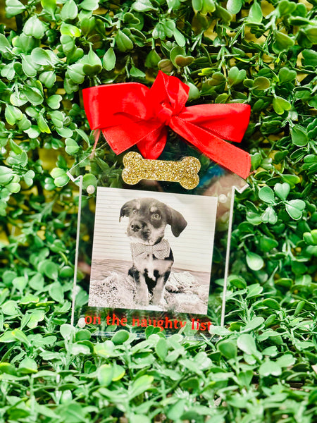 Acrylic Photo Ornament - On The Naughty List