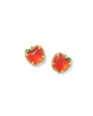 Design | Apple silhouette with signature hoofprint detailing
Stone | Red Illusion
Finish | Gold
Style | Dainty novelty studs, perfect for everyday wear
Dimensions | 0.44"L x 0.44"W