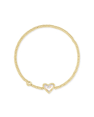 Ari Heart Gold Stretch Bracelet in Dichroic Glass
Kendra Scott Stretch bracelet with glass heart stone