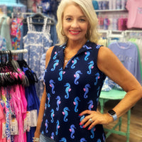Sleeveless Zip Top - SEHN