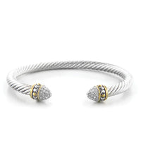 B2947-AF00  Briolette Collection - Pavé Small Wire Cuff Bracelet