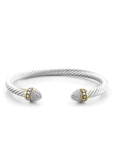 B2947-AF00  Briolette Collection - Pavé Small Wire Cuff Bracelet