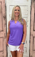 Liana Sleeveless Tank Top - Purple
