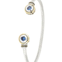 B5029-A200 - Beijos Two-Stone Small Cuff Bracelet - Sapphire