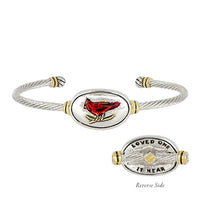 B5220-A000 - Celebration Memories - Red Cardinal Wire Cuff Bracelet

