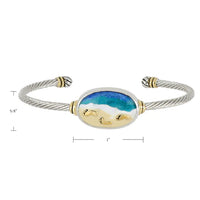 B5227-A000 - Celebration Memories - Footprints in the Sand Wire Cuff Bracelet
